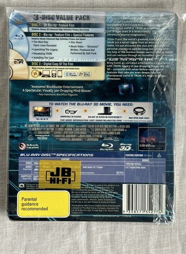 Tron Legacy 3D Blu-ray Metal Box JB H-Fi Australia Exclusive - Brand New Sealed - Picture 2 of 3