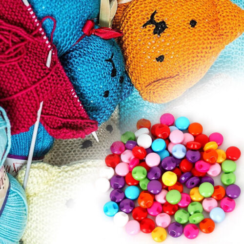 50Pcs 9mm Children Scrapbooking Accessories Sewing Round Plastic Button Decor - Picture 10 of 12