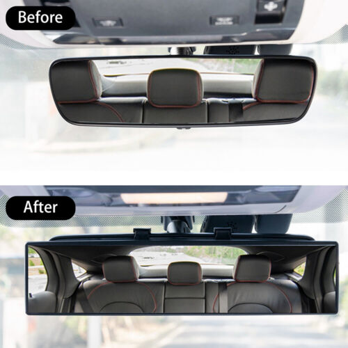 Universal Broadway 270MM Wide Convex Interior Clip On Rear View Clear Mirror - Picture 5 of 12