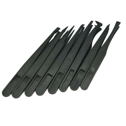 8 Pcs/Sets Carbon Fiber Tweezers Plasti Forceps Antistatic Electronic Component - Picture 5 of 8