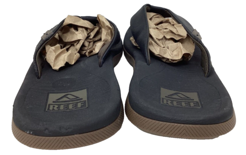Reef Men's Santa Ana Slip On Comfort Flip Flops Sandals Black Size:10 167o - Picture 3 of 5