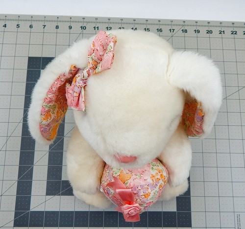Conejito Blanco Conejo Peluche Flor Tela Huevo Arco Pies Orejas 11 en Relleno Pascua - Imagen 9 de 10