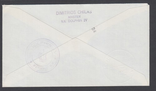 Panama Sc 549, 550 on 1980 "SS Dolphin IV" PAQUEBOT Cover Bahamas to US - Picture 2 of 2