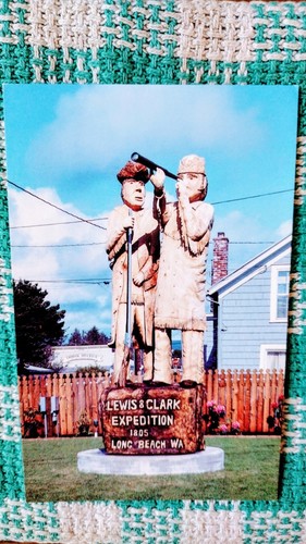 VINTAGE POST CARD LEWIS & CLARK EXPEDITION LONG BEACH WASHINGTON - Picture 10 of 12