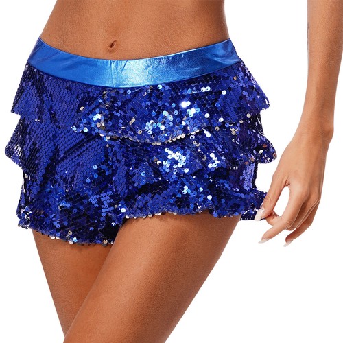 Women's Skirt Flowy Miniskirt Sparkly Skirts Metallic Skirted Sequins AU - Picture 54 of 73