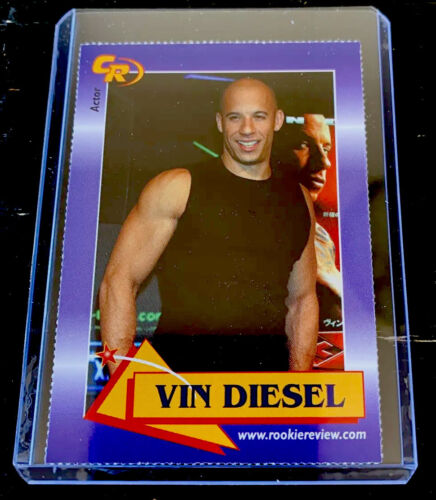 VIN DIESEL Rookie 2003 CELEBRITY REVIEW Rookie Actor Card #12 NM+ - Picture 1 of 6