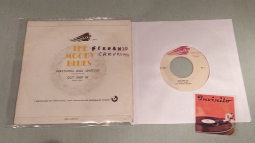 THE MOODY BLUES - WATCHING AND WAITING 7" vinyl single from Portugal - Picture 2 of 3