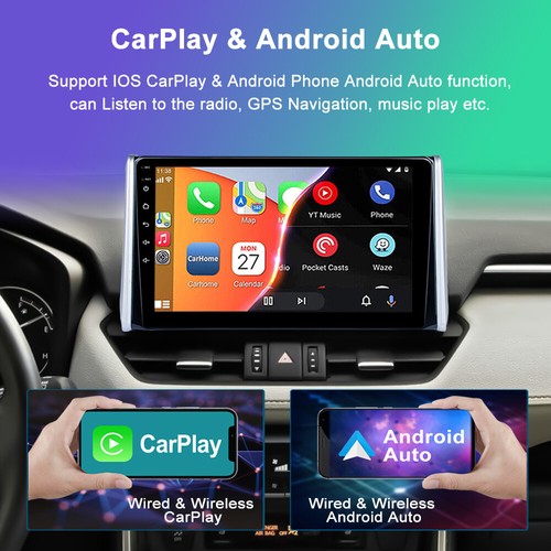 2+32GB For Toyota RAV4 2019 Android 13 For Apple Carplay Car Radio GPS Stereo BT - Picture 3 of 15