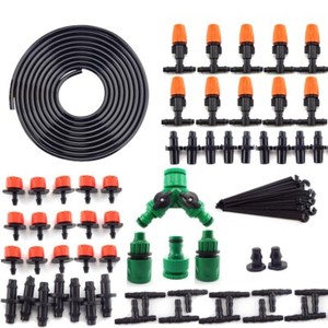 DIY Garden Drip Irrigation Mist Micro Dripper Water Drip Head 50M Hose System