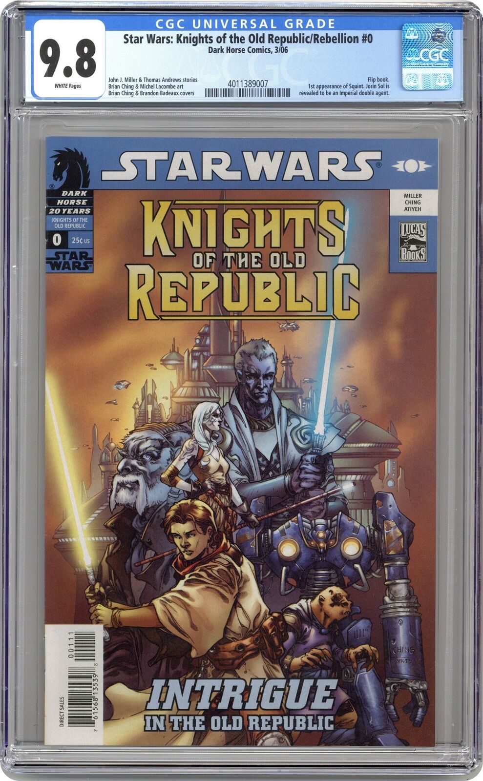 Star Wars Knights of the Old Republic/Rebellion #0 CGC 9.8 2006 4011389007