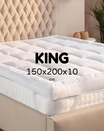 10cm Extra Thick Microfibre Mattress Topper Soft Bed Topper for Comfort 4 inch - Picture 11 of 12