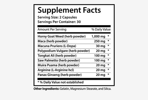 Tongkat - PURE HORNY GOAT WEED SEXUAL PILLS - Women's Sexual Satisfaction 1B - Picture 2 of 5