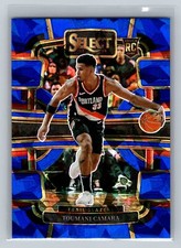 2023 Select Toumani Camara Blue Cracked Ice Prizms #81 Portland Trail Blazers