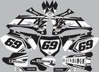 Graphic Kit for 2006-2009 YZ250f YZ 250f YZF 250 shrouds fender white decals
