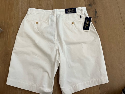 Polo Ralph Lauren Stretch Classic Fit Chino Shorts White 9” Sz 32 NWT $89.50 - Picture 5 of 10
