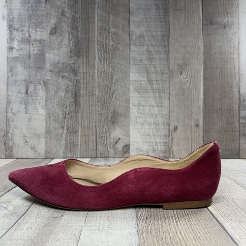 Scarpe da ballo Sam Edelman Rosalie donna larghe 7,5 ballerine scamosciate a punta melograno - Foto 6 di 13