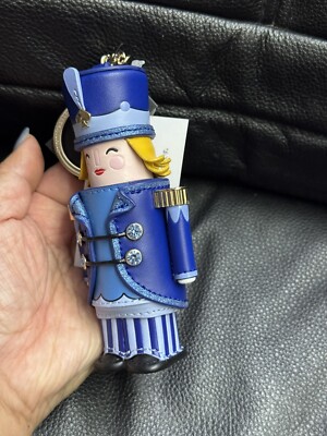Kate Spade キーホルダー マスコット型 青　ナッツクラッカー　チャーム Kate Spade Oh What Fun 3D Nutcracker Key Chain KJ963 Blue