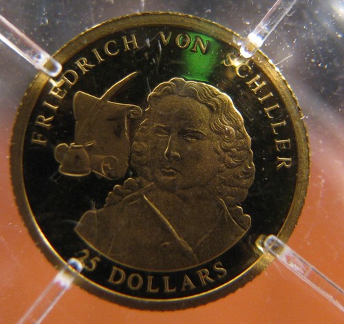 Liberia 25 Dollars, 2002 Friedrich Von Schiller - Picture 7 of 12