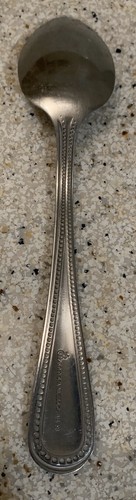 Gibson Beaded Glossy Stainless Place Oval Soup Spoon 33532251  - Picture 2 of 3