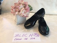 Bloch Tap Shoes Mary Jane Girls Kids Youth Glossy Black Snap Strap Size 10M