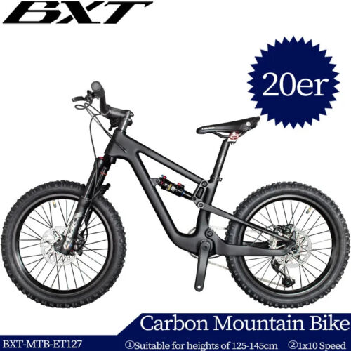 BXT Suspensión Completa Fibra de Carbono Bicicleta de Montaña 20 MTB Bicicleta Infantil Viajes - Imagen 2 de 9