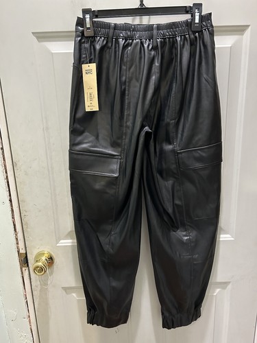 New!MADDEN NYC Mid Rise Black Beauty Faux Leather Cargo Jogger. Size L(11-13). - Picture 2 of 5