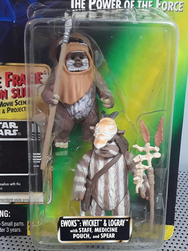 Star Wars El Poder de la Fuerza Ewoks Wicket & Logray POTF Freeze Frame 1997 - Imagen 10 de 12