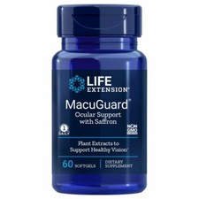 Macuguard Ocular Support With Saffron 60 Softgels By Life Extension