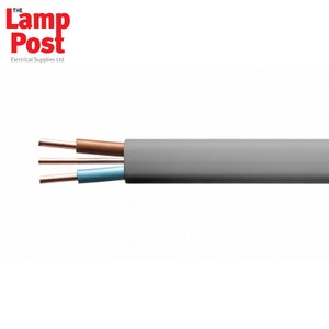 2.5 mm Twin and Earth 6242Y Flat Grey Electric Cable 20 metre Cut Length