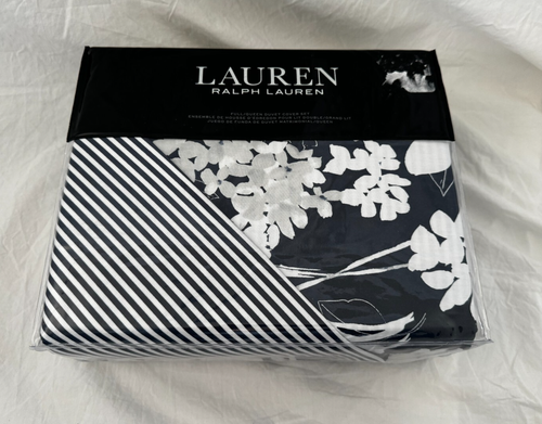 3 pc Ralph Lauren Reese Floral Full / Queen Duvet & Shams Set $300 NIP - Picture 3 of 17