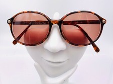Vintage Liz Claiborne Marble Brown Oval Sunglasses Hong Kong FRAMES ONLY