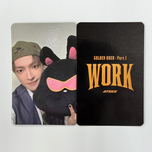Tarjeta fotográfica especial oficial ATEEZ Golden Hour: parte 1 artículos de trabajo K-POP MD - Imagen 2 de 9