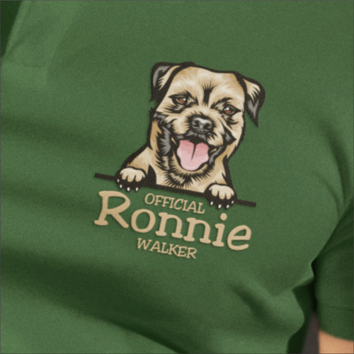 Polo Personalizado Personalizado Pintado a Mano Perro Canino 100 Imagen Damas y Caballeros - Imagen 22 de 22