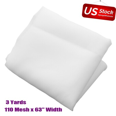 #ad 3 Yards Silk Screen Printing Fabric 110 Mesh 43T 110 63in Width Hot Sale $11.99