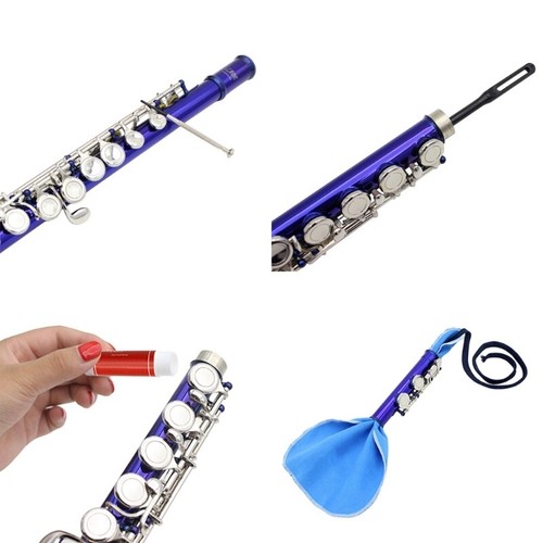 Flute & Piccolo Cleaning Set with Cleaning Cloth Cork Grease Cleaning Rod - Picture 7 of 8