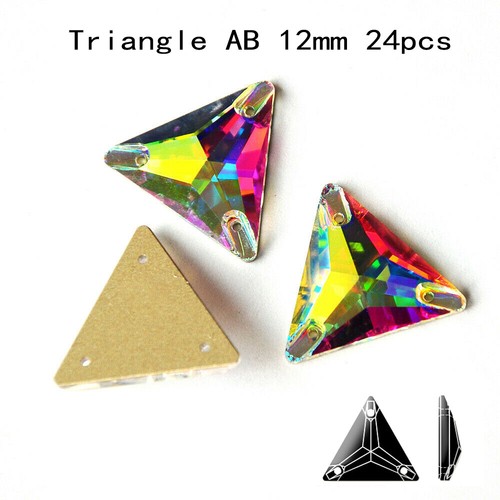 Stress Crystal AB Sew On Rhinestones Crystal Glass Teardrop Oval Navette Stones - Picture 45 of 58