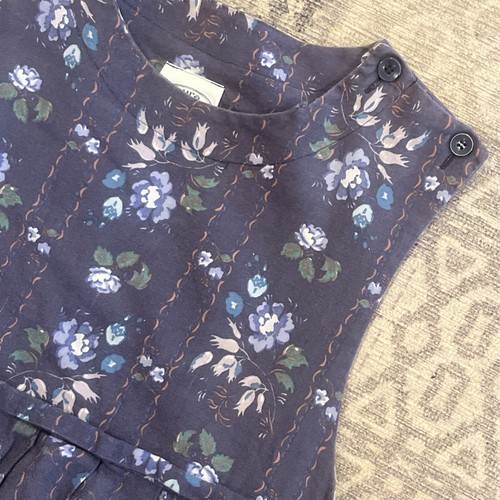 Laura Ashley Blumenmuster Baumwolle Wolle mehrfarbig Plissee Pullover Vintage Kleid Größe 8 - Bild 5 von 7