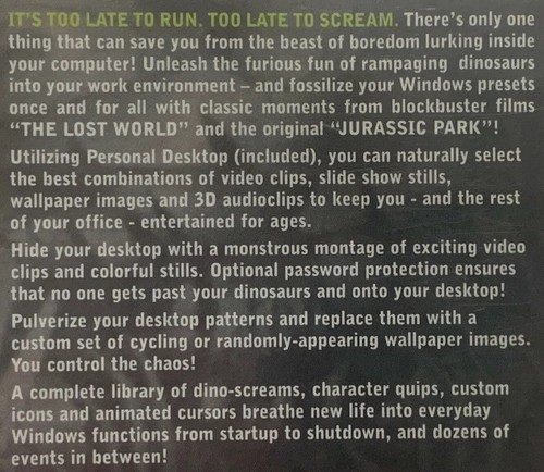 The Lost World Jurrasic Park Limited Edition Entertainment Utility CD ROM - Picture 5 of 12