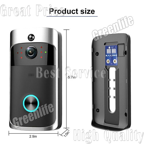 Video Wireless WiFi Doorbell Smart DoorRing Intercom Camera Bell Home Security - Picture 15 of 29