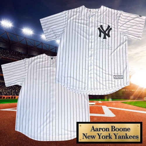 Aaron Boone signiertes & beschriftetes New York Yankees Majestic Trikot