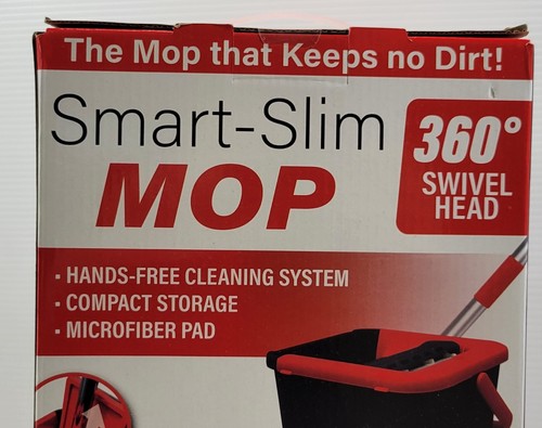 *L) Smart-Slim Microfiber Pad Flat Mop Hands-Free Cleaning System - Picture 4 of 9