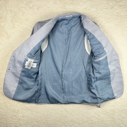 Calvin Klein Boys Twill Blazer Jacket Misty Rain Size 12 - Picture 11 of 13