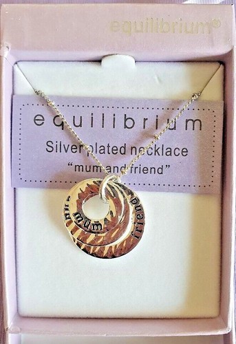 I love you Mum , Mum and friend Silver Plated 15" Pendant necklace - Picture 2 of 8