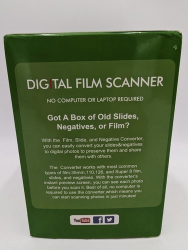 DIGITNOW Digital Film & Slide Scanner Converts 35mm 110 & 126 Super 8 Film & 8mm - Picture 6 of 7