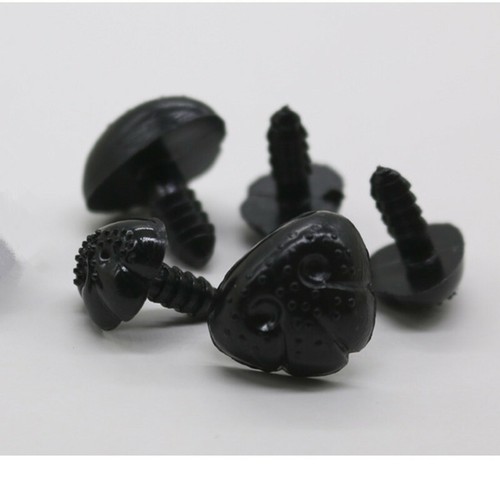 Black Safety Noses 100Pcs For Animal Dog Cat Soft Toy Making Craft With Washers - Picture 6 of 9