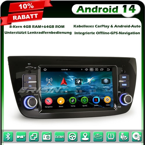 Radio de coche 64 GB 8 núcleos Android 14 GPS Navi DSP para Fiat Doblo 263 Opel Combo Tour - Imagen 24 de 24