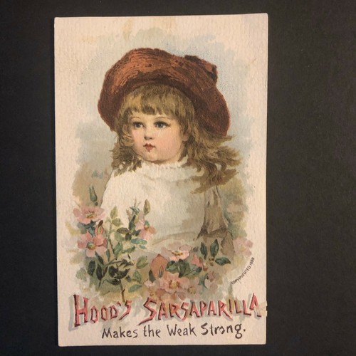 Victorian Trade Card - Hood's Sarsaparilla "Makes The Weak Strong" Wild Rose - Bild 2 von 4
