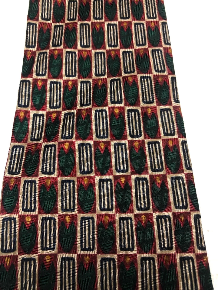 PRESWICK MOORE CORBATA HOMBRE BORGOÑA CON VERDE 4 X 59 Foto 3 de 4