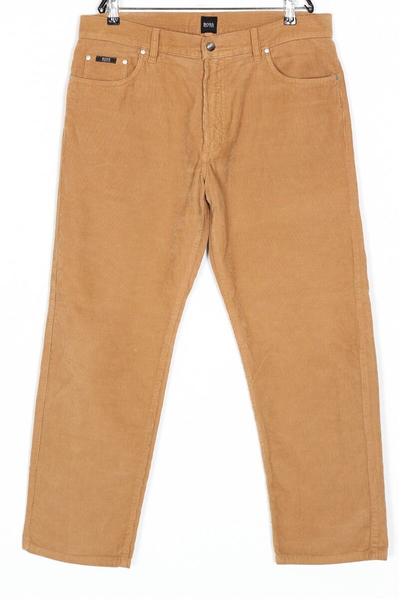 HUGO BOSS MONTANA Regular Straight Corduroy Pants Trousers
