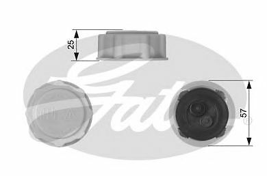GATES RADIATOR CAP for FORD ESCORT Mk VI 1.8 TD 1993-1995 - Picture 2 of 8